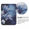 Picture of kwmobile Case Compatible with Kobo Clara HD - Case PU e-Reader Cover - Blooming Magnolia White/Grey/Blue