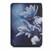 Picture of kwmobile Case Compatible with Kobo Clara HD - Case PU e-Reader Cover - Blooming Magnolia White/Grey/Blue