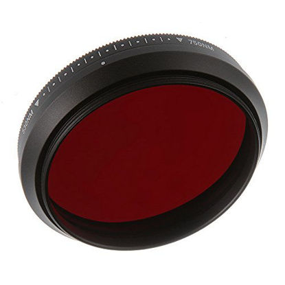 Picture of Runshuangyu 72MM Optical Glass Circular Infrared X-Ray Adjustable IR Pass Filter, Variable from 530nm to 750nm 590nm 680nm 720nm for DSLR Camera Photography