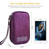 Picture of Electronic Organizer Bag Cable Organizer Travel Cord Organizer Case Pouch Portable Carrying Case for Charger Hard Drive Earphone USB SD Card (Purple)