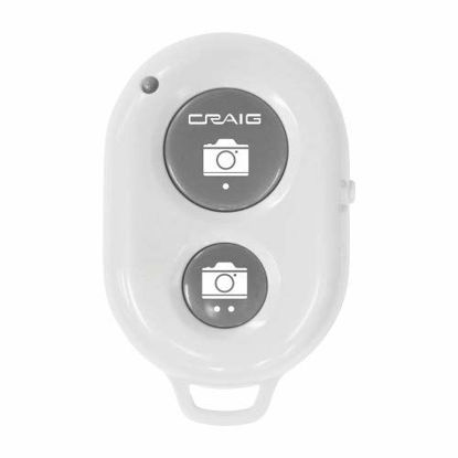 Picture of Craig CMA3318 Wireless Selfie Remote with Bluetooth Wireless Technology in White | Perfect for Selfies or Group Shots | Supports iOS 6.0 or Later | Compatible with Most Android Devices |