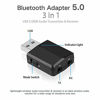 Picture of Bluetooth 5.0 Transmitter and Receiver, Hxq 3-in-1 Wireless Bluetooth Adapter,Low Latency Bluetooth Audio Adapter for TV,Car,Home Stereo System