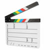 Picture of Acrylic Film Clapboard, 30x25cm/11.81x9.84" Movie Props Clap Board Dry Erase Director's Cut Action Scene Clapper Board Clap Photography Tool(Colorful)