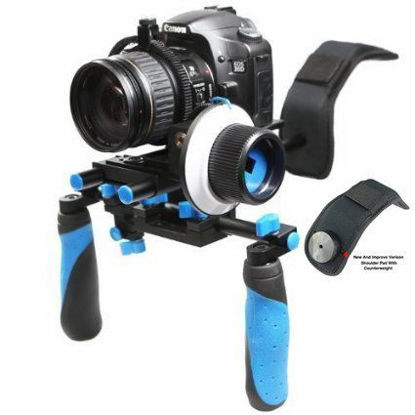 Picture of Morros DSLR Rig Shoulder mount rig Stabilizer and Follow Focus With Gear Ring Belt for DSLR cameras and Camcorders