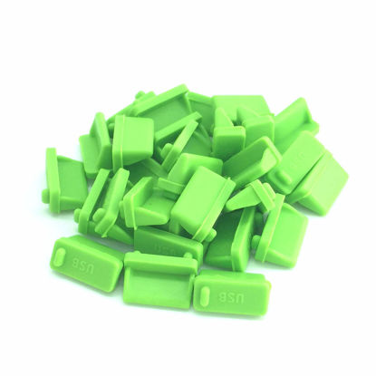 Picture of SpeedDa Rubber USB A Type Female Anti Dust Cover Protector Plugs Stopper Cover 26 Pcs Green