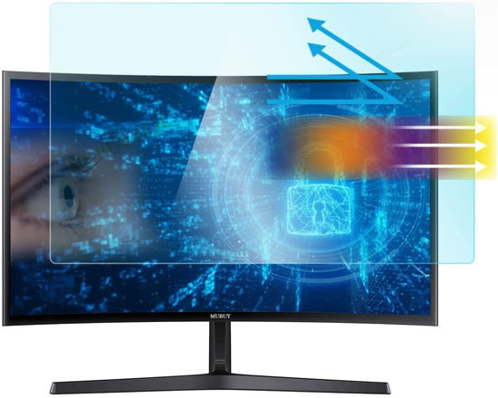 Picture of Anti Blue Light Anti Glare Monitor Screen Protector Design for Diagonal 34 Inch 21:9 Aspect Ratio Monitor Screen, Anti Fingerprint Reduces Digital Eye Strain Help You Sleep Better(798 x 334mm)