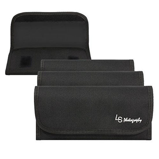 Picture of LS Photography 4 pcs x 4 Pocket Camera Lens Filter Case Carry Pouch for Round Circular or Square Filters, LGG32