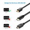 Picture of 1.8M Mini DP to HDMI Cable, aLLreLi Mini Displayport to HDMI Adapter for Laptop, Personal Computer LCD TV ( Full HD 1080P ) - Black