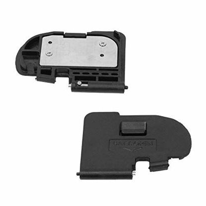 Picture of PhotoTrust 2 Pieces Battery Door Cover Lid Cap Replacement Repair Part Compatible with Canon 5D Mark II DSLR Digital Camera