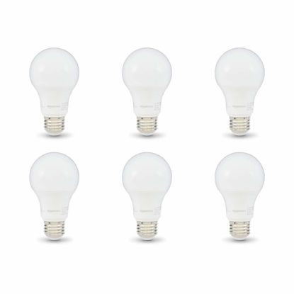 Picture of Amazon Basics 60W Equivalent, Daylight, Dimmable, 10,000 Hour Lifetime, A19 LED Light Bulb | 6-Pack