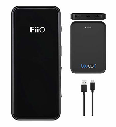 Picture of FiiO BTR3K Hi-Res Bluetooth 5.0 Receiver/Headphone Amp for Home TVs, Speakers, Car Stereos, and Computers Bundle with Blucoil 5000mAh Portable Power Bank