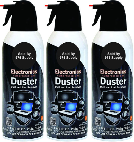 Picture of Air Duster, 3 Cans, Compressed Air, 10 oz Cans, Dust Off, Canned Air, Disposable Cleaning Duster, 10 oz - 3 Cans