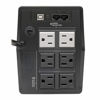 Picture of Tripp Lite 700VA UPS Battery Backup Surge Protector, Line Interactive UPS, Avr, 6 NEMA 5-15R Outlets, NEMA 5-15P Plug, 120V UPS, USB, Tower (OMNI700LCDT) Black