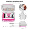 Picture of KENOBEE Travel Bag for Toniebox and Yoto Player, Large Capacity Audio Player Carry Case, with Transparent Bag for Tonies Figures, Mesh Pocket for Player Cards and Creative Tonies Characters, Pink