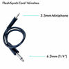 Picture of Sunset Foto 16" Sync Cord 3.5mm (1/8") to 6.3mm (1/4") for Pocket Wizard Flash Photography