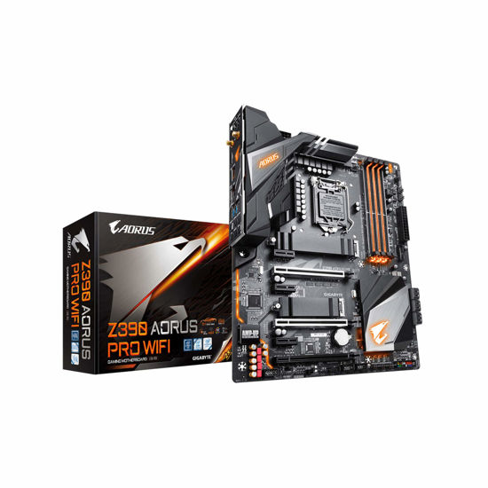 Picture of GIGABYTE Z390 AORUS PRO Wi-Fi (Intel LGA1151/Z390/ATX/2xM.2 Thermal Guard/Onboard AC Wi-Fi/RGB Fusion/Gaming Motherboard)