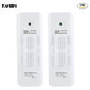 Picture of Gigabit Wireless Bridge, KuWFi 900Mbps 5.8G Outdoor WiFi Bridge Point to Point 5KM Transmitter with14dBi High Gain Antenna and Gigabit RJ45 Port IP65 Waterproof 2-Pack