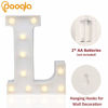 Picture of Pooqla LED Marquee Letter Lights Sign, Light Up Alphabet Letter for Home Party Wedding Decoration L