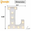 Picture of Pooqla LED Marquee Letter Lights Sign, Light Up Alphabet Letter for Home Party Wedding Decoration L