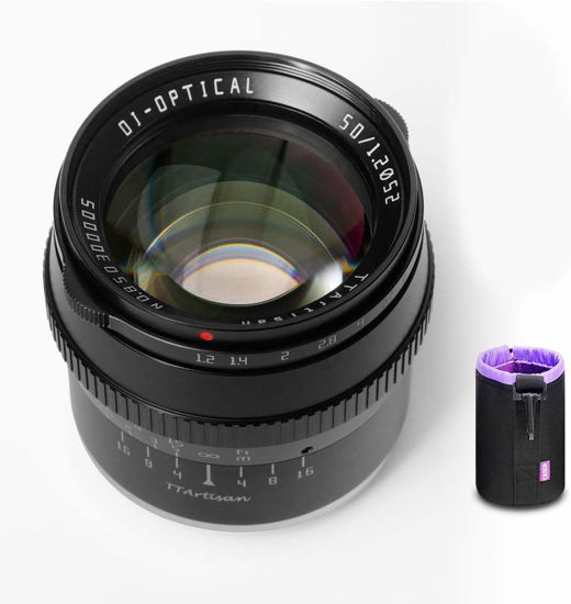 Picture of TTartisan 50mm F1.2 APS-C Format Large Aperture Manual Focus Fixed Lens Compatible with Sony E-Mount