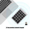 Picture of ASHATA Numeric Keypad,22 Keys Numeric Keypad USB 2.4G Wireless Mini Ergonomic Keyboard with Receiver,Support for Android, for Windows, for Mac OS Systems.(Silver Black)