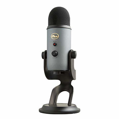 Picture of Blue Yeti USB Microphone for Recording, Streaming, Gaming, Podcasting on PC and Mac, Condenser Mic for Laptop or Computer with Blue VO!CE Effects, Adjustable Stand, Plug and Play - Slate