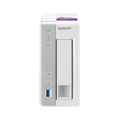 Picture of QNAP TS-131P-US Personal Cloud NAS with DLNA, Mobile apps and Airplay Support. ARM Cortex A15 1.7GHz Dual Core, 1GB RAM
