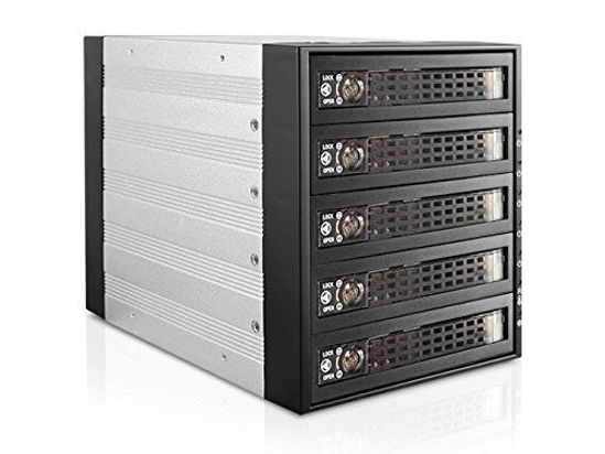 Picture of iStarUSA Group 3x5.25 to 5x3.5 2.5" SAS SATA 6 Gbps HDD SSD Hot-Swap Rack with Key Lock (BPU-350SATA-KL)