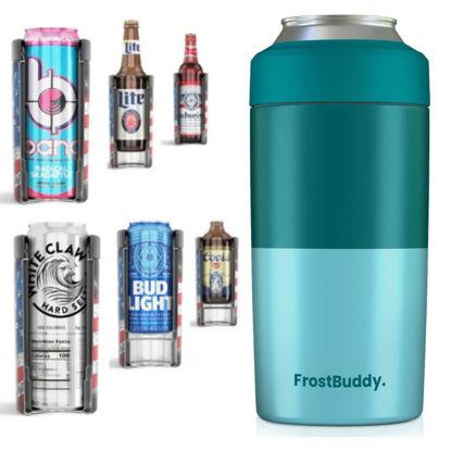 Frost Buddy Universal Can Cooler - Officially Licensed Collegiate NCAA -  Stainless Steel Can Cooler for 12 oz & 16 oz Regular or Slim Cans & Bottles  