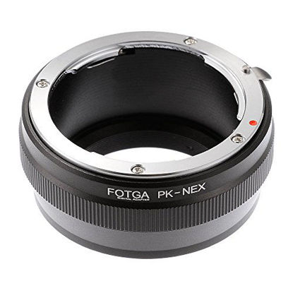 Picture of Fotga Adapter Ring for Pentax PK K Lens to Sony E-Mount Camera NEX-5R 5T 3 NEX-6 NEX-7 a7 a7S a7R a7II a7SII a7RII a6500 a6300 a6000 a5100 a5000 a3000 NEX-FS700 VG10 VG20 VG30 VG900 PXW-FS7