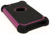 Picture of iPod Touch 4 Case, Bastex Hybrid Slim Fit Black Rubber Silicone Cover Hard Plastic Hot Pink & Black Shock Case for Apple iPod Touch 4, 4th Generation