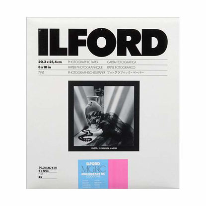 Picture of Ilford Multigrade RC Cooltone Resin Coated VC Variable Contrast Black & White Enlarging Paper - 8x10" - 25 Sheets - Glossy Surface