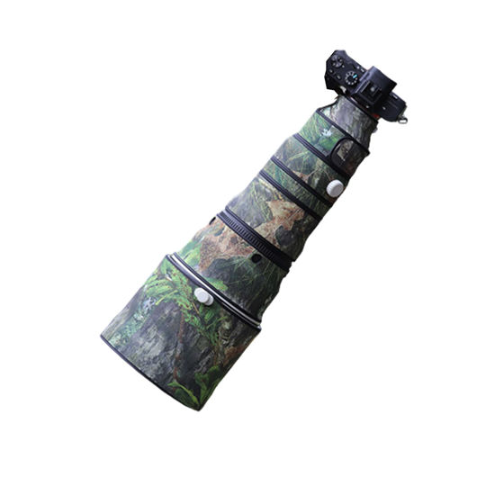 Picture of COMEOXO Lens Cover Camouflage Stretch Fabric Camera Rain Cover  for SONY FE 400mm F/2.8 GM OSS Lens Protection Sleeve （Color: # Green Leaf Camouflage ）