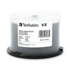 Picture of Verbatim DVD-R 4.7GB 16X VX White Inkjet Printable, Hub Printable - 50pk Spindle, Shiny Silver (97283)