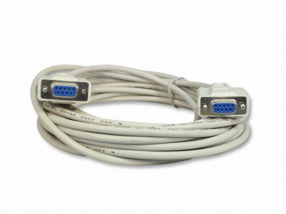 Picture of AYA 10Ft (10 Feet) DB9 Female to Female (DB9F/DB9F) Serial Null Modem Cable