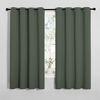 Picture of NICETOWN Thermal Insulated Curtains Blackout Draperies, Window Treatment Solid Grommet Room Darkening Drape Panels for Bedroom (Dark Mallard, Set of 2, 55 by 68 inches Long)