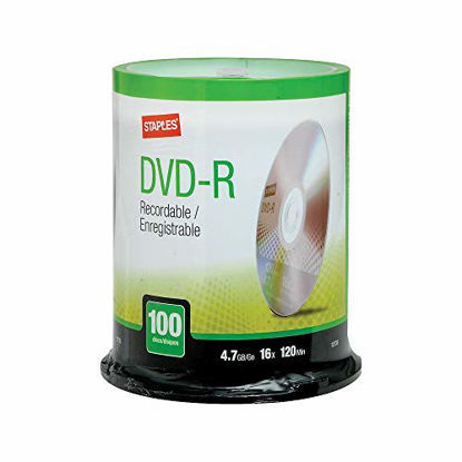 Picture of STAPLES 622853 4.7Gb 16X DVD-R Spindle 100/Pack (12735)