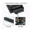 Picture of ChenYang CY Mini SAS SFF-8087 Host Internal 36 Pin to 4 SFF-8482 29Pin Target SAS Hard Disk and SATA Power Cable 50cm