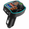 Picture of Bluetooth 5.0 Car Adapter, FM Transmitter for Car : PD3.0 and QC3.0 Fast Charging 18W Radio Adapter Auto Music Player,Dual Screen Display，Hands-Free Calls, Siri Google Assistant