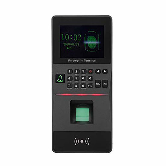 Picture of Fingerprint Attendance Machine, 2.8" TFT LCD RFID Intelligent Biometric Fingerprint Password Access Control System with Time Clock for Office, Enterprises, Restaurants, etc.