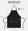 Picture of Syntus 2 Pack Adjustable Bib Apron Thicker Version Waterdrop Resistant with 2 Pockets Cooking Kitchen Aprons for Women Men Chef, Black