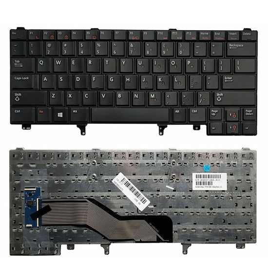 Picture of Laptop Replacement Keyboard for Without Backlit Dell Latitude E5420 E5430 E6220 E6320 E6330 E6420 E6430 E6440 Series (Without Pointer Stick) New US Layout Black