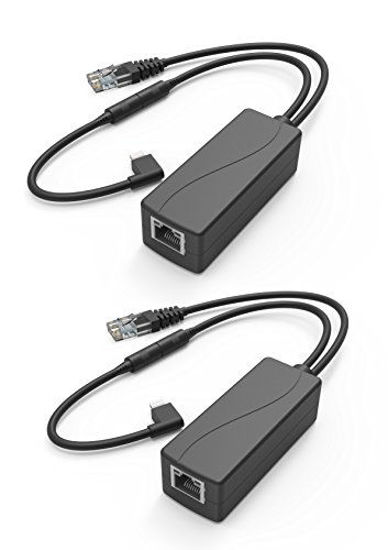 Picture of PoE Splitter Power Packs - Two 802.3af Poe Splitter for iPads and Tablets, Remote USB Power over Ethernet, Use with PoE Switches, 5 Volts 10 Watts Output (2 x iPad Power+Data)