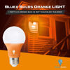 Picture of Bluex Bulbs 2 Pack Bluex LED A19 Orange Light Bulb - 7W (50Watt Equivalent) - E26 Base LED Orange Bulb, Party Decoration, Porch, Home Lighting, Holiday Lighting, Decorative Illumination (Orange)