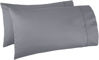 Picture of Amazon Basics 400 Thread Count Cotton Pillow Cases - Standard, Set of 2, Dark Gray