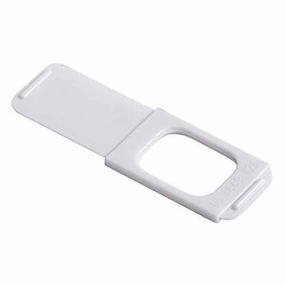 Picture of C-Slide Webcam Cover - Thin Sliding Laptop Cam Blocker, White, 1.5” x 0.5” and 1.5mm Thick - Thin Cam Slide Blocker for Computer, Tablet, Dell, Lenovo, HP, Echo Show, iPad, Chromebook