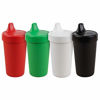 Picture of RE-PLAY - 10 oz. No-Spill Sippy Cups for Baby, Toddler, & Child - Made in USA from Recycled Milk Jugs - BPA-Free, Dishwasher Safe - Christmas - Black, Red, Kelly, White - 4 Pack