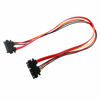 Picture of E-outstanding Slimline Sata Extension Cord 2PCS 50cm 22Pin(7+15) Male Plug to 22Pin Female Jack SATA Serial Data Power Combo Extension Cables