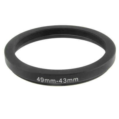 Picture of uxcell 49mm-43mm 49mm to 43mm Black Ring Adapter for Camera