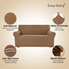 Picture of Easy-Going Stretch Sofa Slipcover 1-Piece Sofa Cover Furniture Protector Couch Soft with Elastic Bottom for Kids, Polyester Spandex Jacquard Fabric Small Checks (Sofa, Camel)